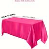 1PC Rectangle Satin Tablecloth Wedding Table Cloth For Christmas Shower Birthday Events Banquet Decor Home Dining Table