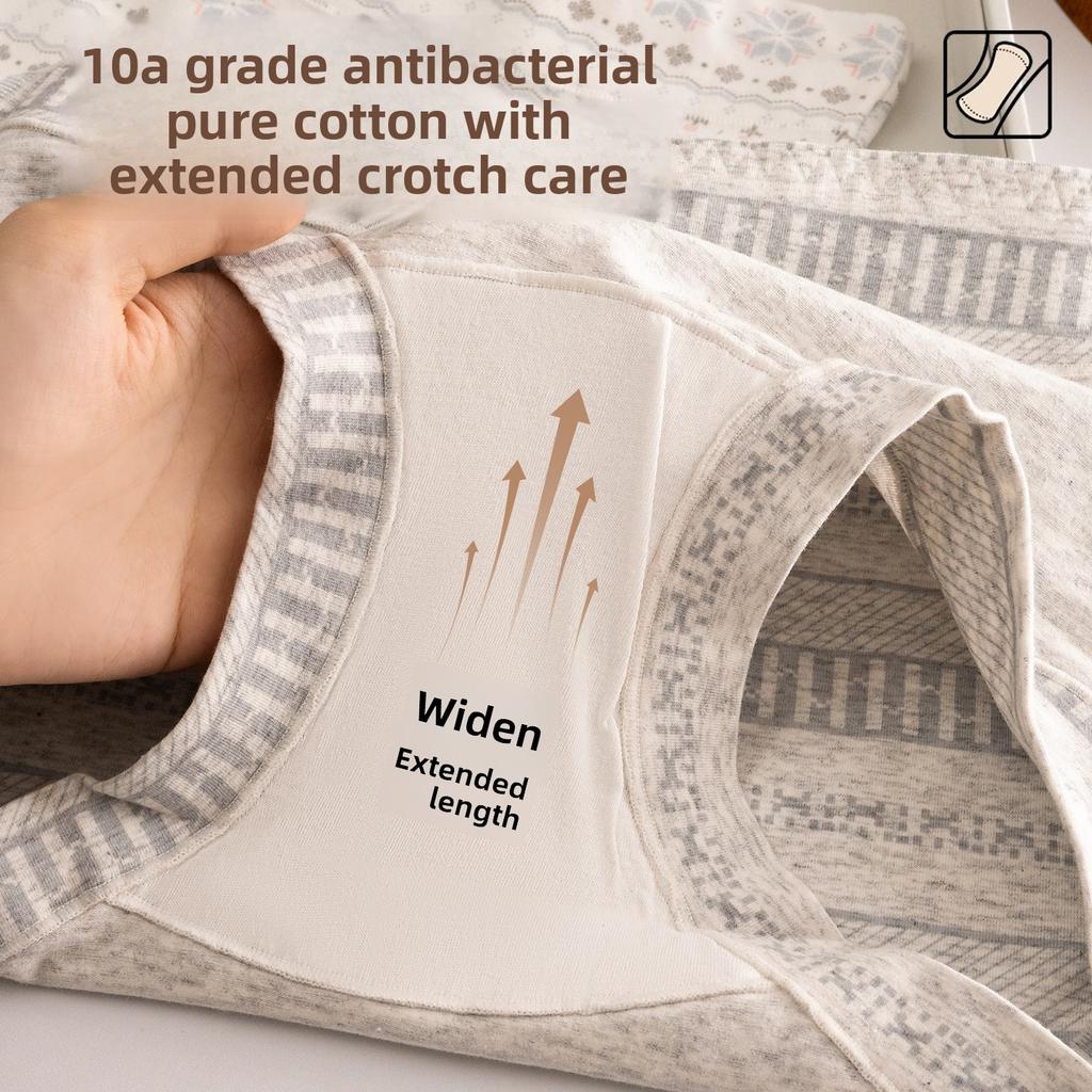 Ladies Autumn and Winter New Cotton Antibacterial Crotch Breathable Briefs