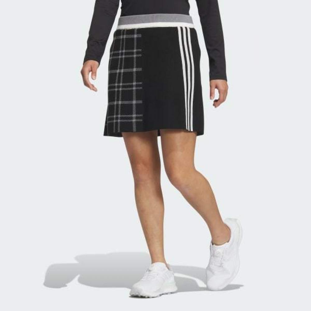 Adidas Golf Women S Fulley faShion 3S Checked Skirt Black iS4757