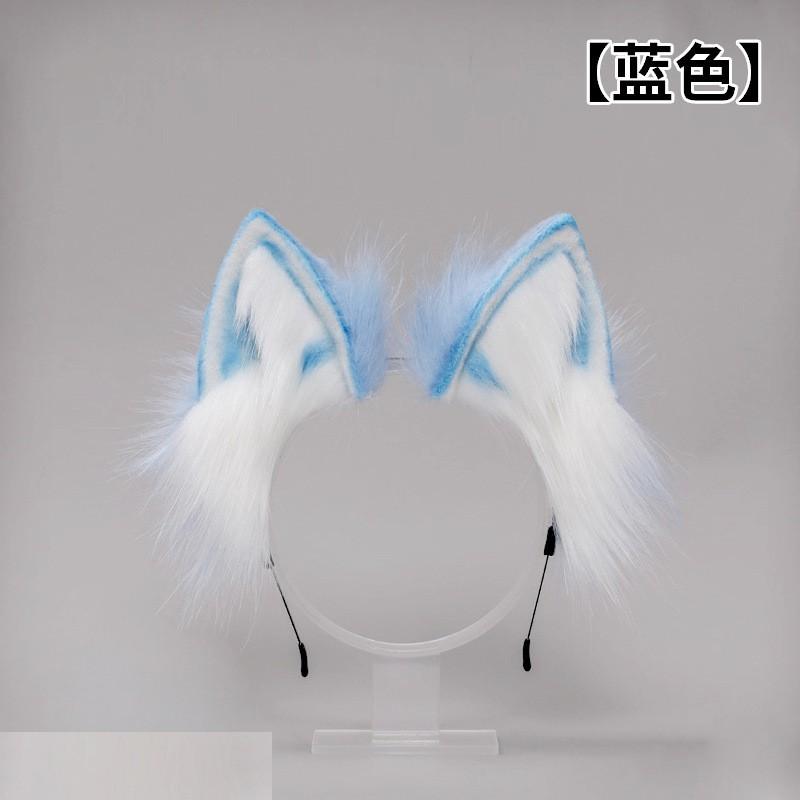 Handmade Japanese Style Animal Ear Headband Lolita Cosplay Cat Fox Ears Hair Accessory Soft Plush Clip