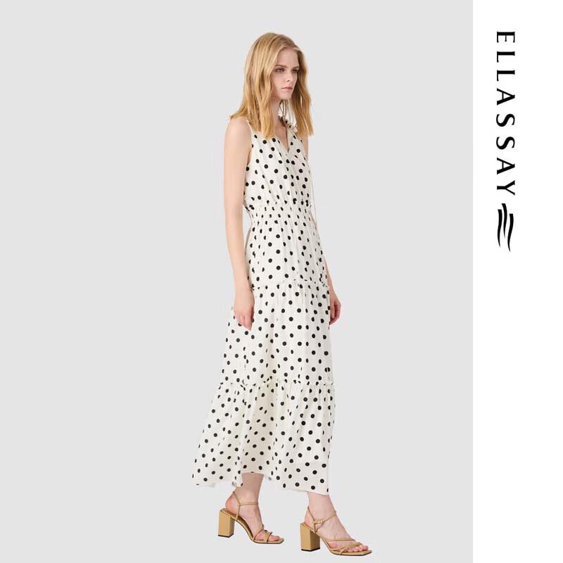 ELLASSAY French Waist-cinching Sleeveless Long Dress