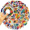 50 Colored Lines Animal Graffiti Stickers Guitar Laptop Suitcase DIY Waterproof Stickers