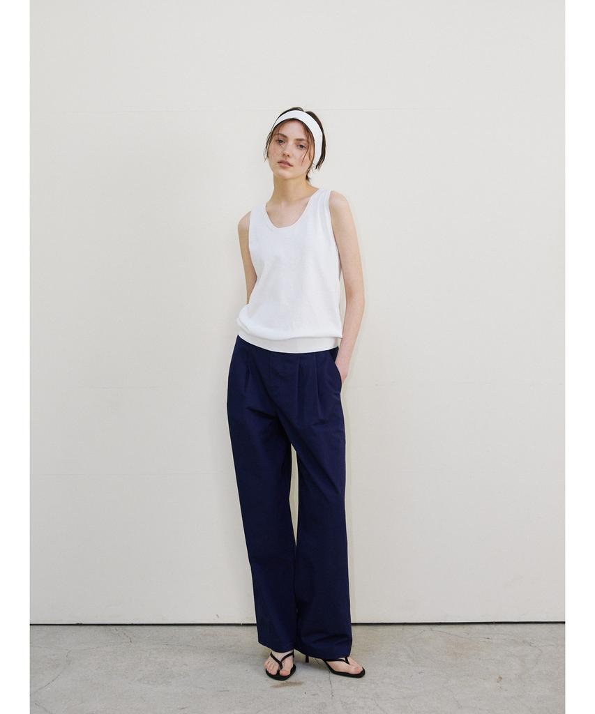 Ninnis Tie Sleeveless Knit Top (White)