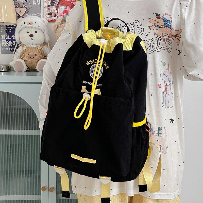 

Корейская версия рюкзака на шнурке, новый дорожный, альпинистский, для студентов колледжа, для активного отдыха, для велоспорта, бадминтона, тенниса. .