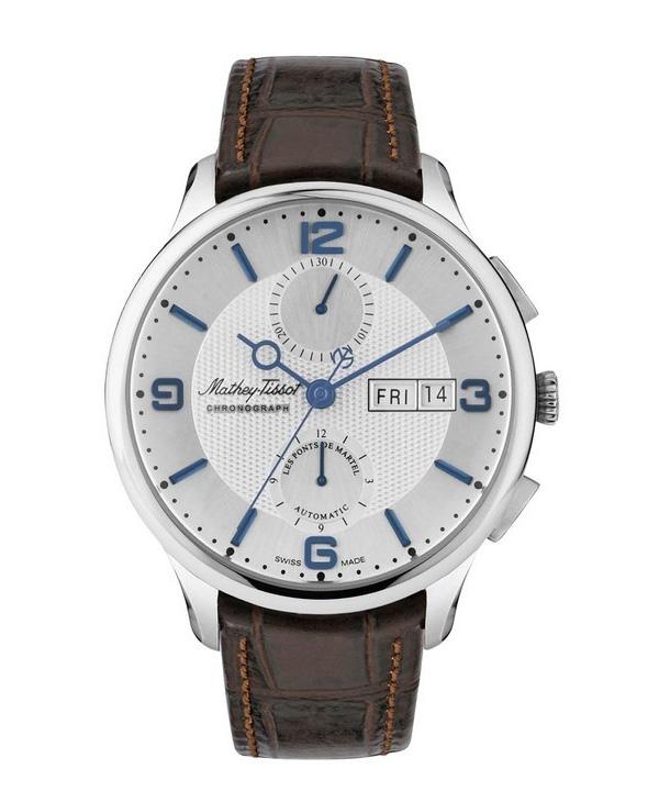 

Mathey-Tissot Edmond Chronograph Limited Edition White Dial Automatic H1886CHATAI Мужские часы с подарочным набором белый