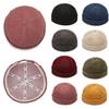 Winter Autumn Corduroy Beanie Hats Solid Color Landlord Hat Streetwear Hip Hop Brimless Hat Adjustable Docker Cap Wholesale
