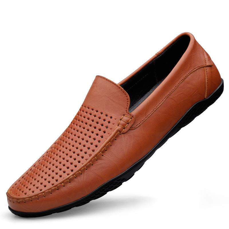 Stylish Male Comfortable Driving Shoe All-match Men's Breathable High Quality Casual Shoes Genuine Leather All-match Mens Loafer