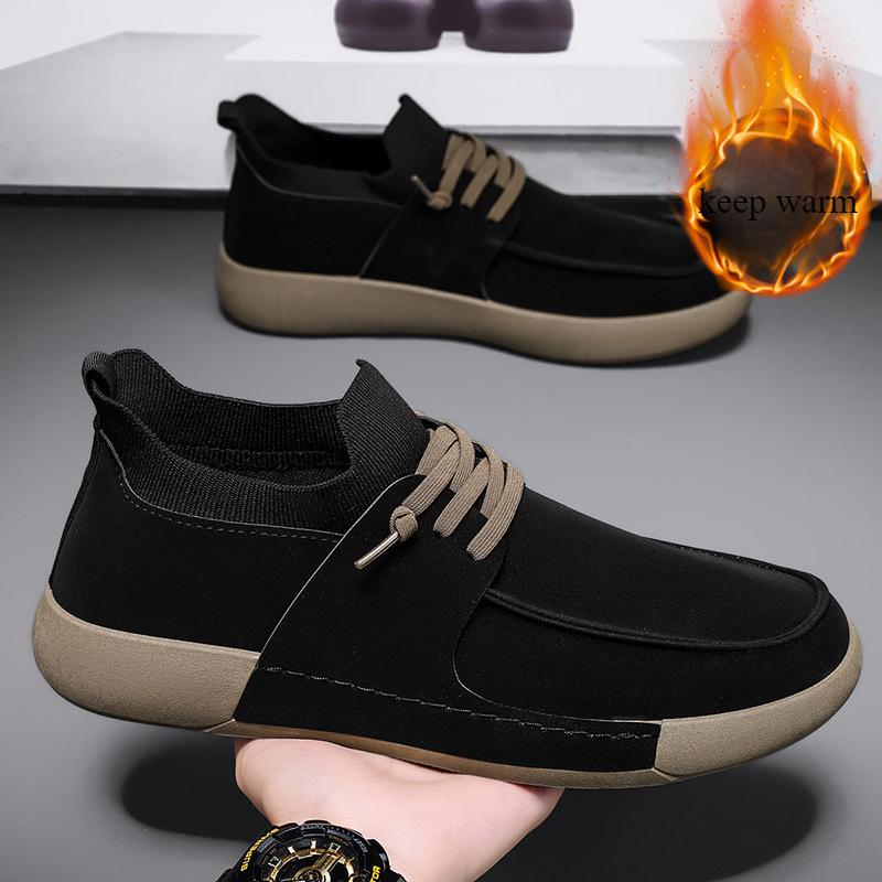 Man Shoes Fashion Outdoor Youth Tide Male Board Class Footwear Autumn Winter CasualFlats Light Comfortable Personality Shoes