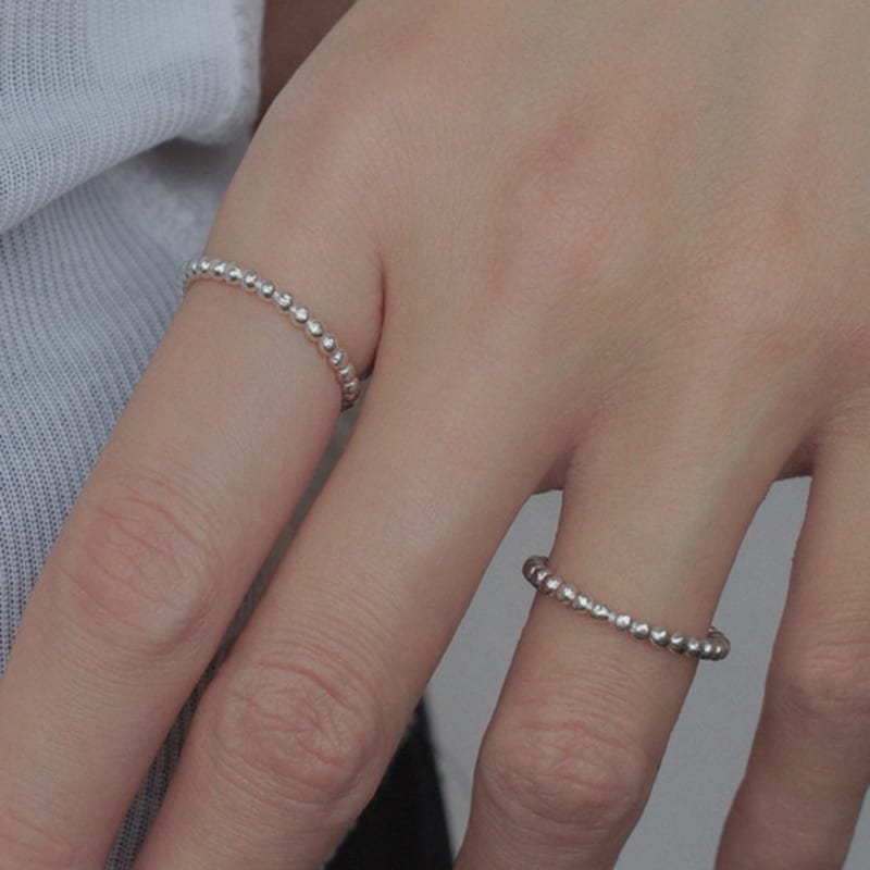 POSTLUDE [2SET/SILVER] 2 BALL RING SET