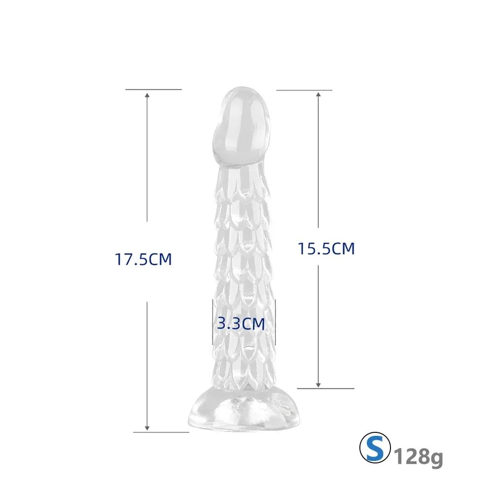 23cm Dragon Dildo Suction Cup Anal Plug Whip Buttplug Anus Dilator Female Vaginal Masturbator Butt Plug Sex Toys For Women Men