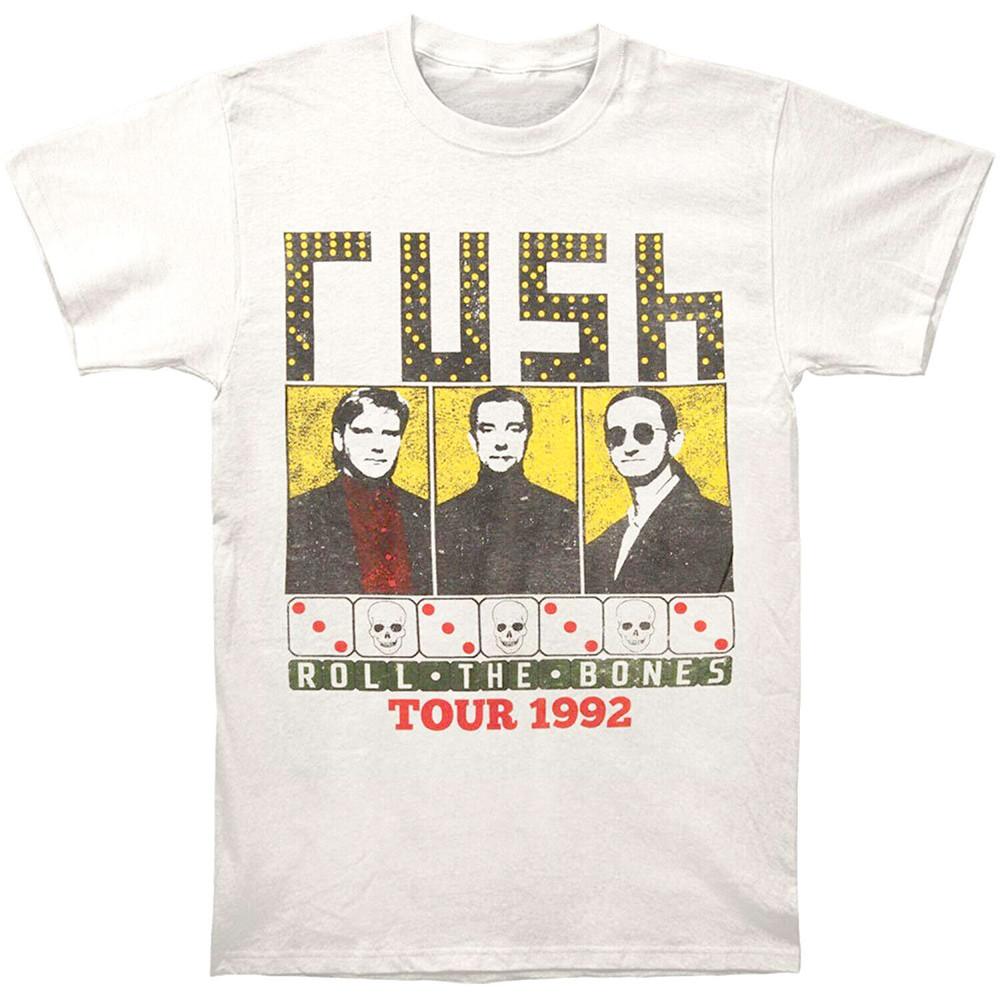 

RUSH Roll The Bones 1992 Tour Slim Fit White D1114 Unisex T-Shirt M