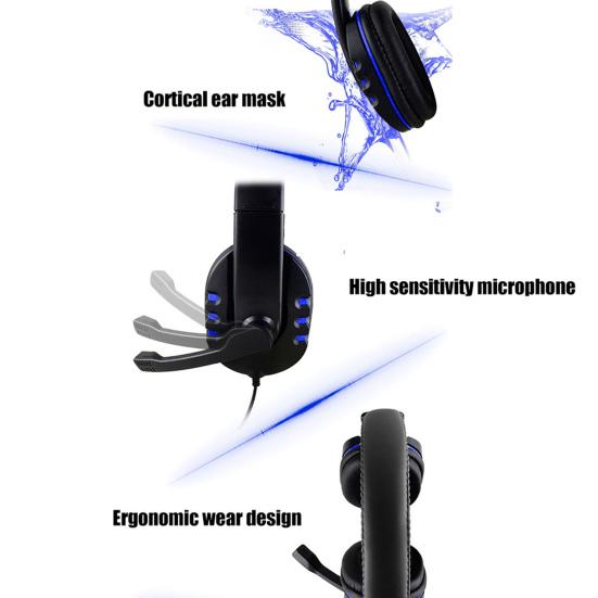 Earphone Soft Ear Pads Surround Sound Effect Breathable 3.5mm Wired Headphone with Mircophone Daily Use