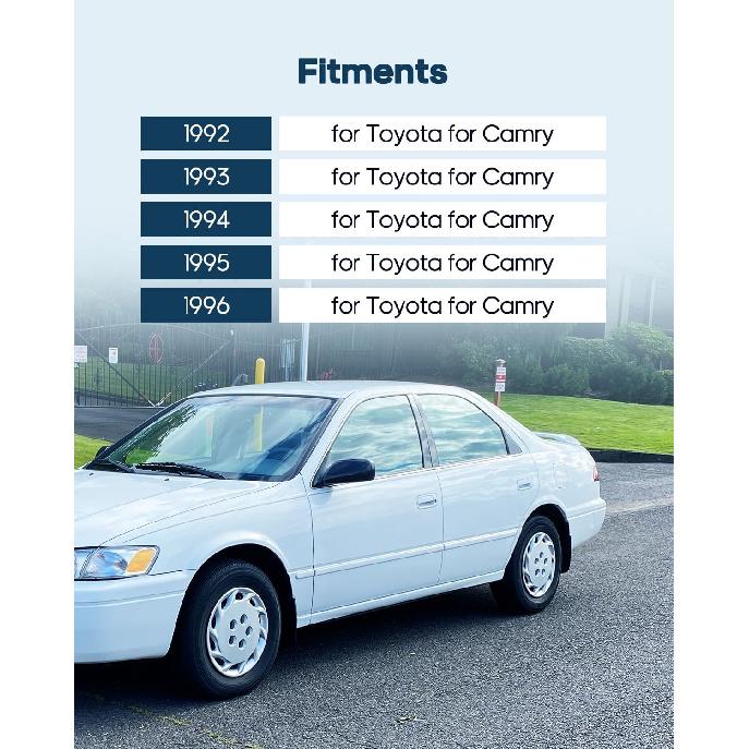 ECCPP Door Handle Exterior Outside Outer Front Driver Side for 1992-1996 for Toyota Camry White