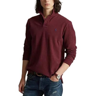 Polo Einfarbiges Langarm-Poloshirt mit gesticktem Logo für Herren Oberteile 710680792-052