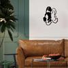 Cute Dog Metal Wall Art - Minimalist Abstract Iron Silhouette, Stylish Line Design To Create a Warm Atmosphere for Your Home