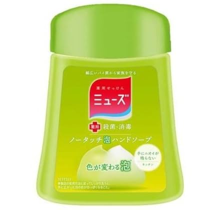 Muse No-Touch Foaming Hand Soap Refill Set (Fruity Fresh/Kitchen/Green Tea/Grapefruit) 250ml x 4 Medicated Soap