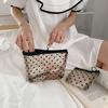 Women Love Transparent Mesh Large Capacity Portable Stationery Cosmetic Bag