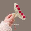 Lily of the Valley Floral Tassel Hair Claw - Ancient Style Women's Accessory