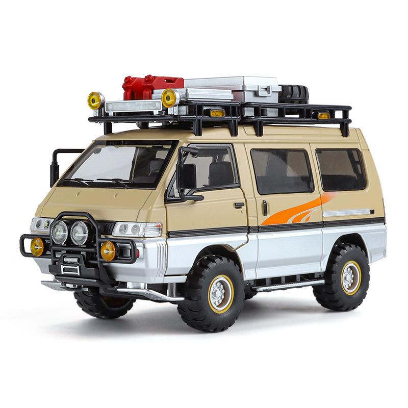 

1/24 Металлический Модель Автомобиля Mitsubishi Delica Литье под Давлением Металл Внедорожник Кемпинг Автомобили Модель Симуляция Звук и Свет Игрушка Подарок жёлтый