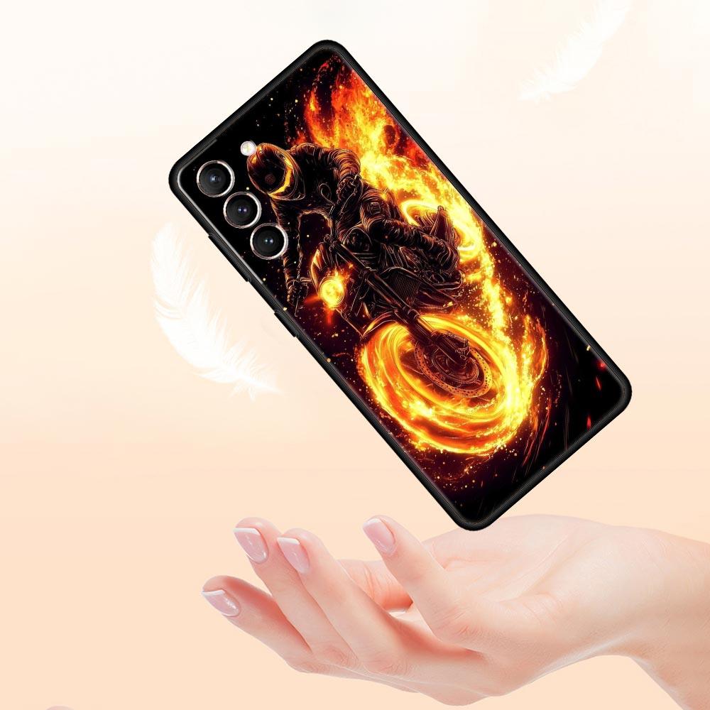 Motorcycle Phone Case Cover for Samsung Galaxy S26 S25 S24 S23 S22 S20 S21 FE Ultra S25 Edge Plus 5G Soft TPU Shell Fundas Capas