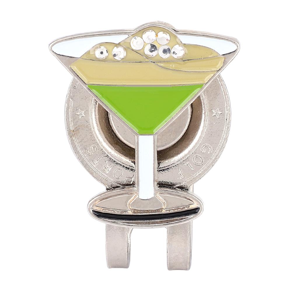 Durable Metal Golf Mini Magnetic Ball Marker Golfer Hat Visor Clip Accessory (2#)