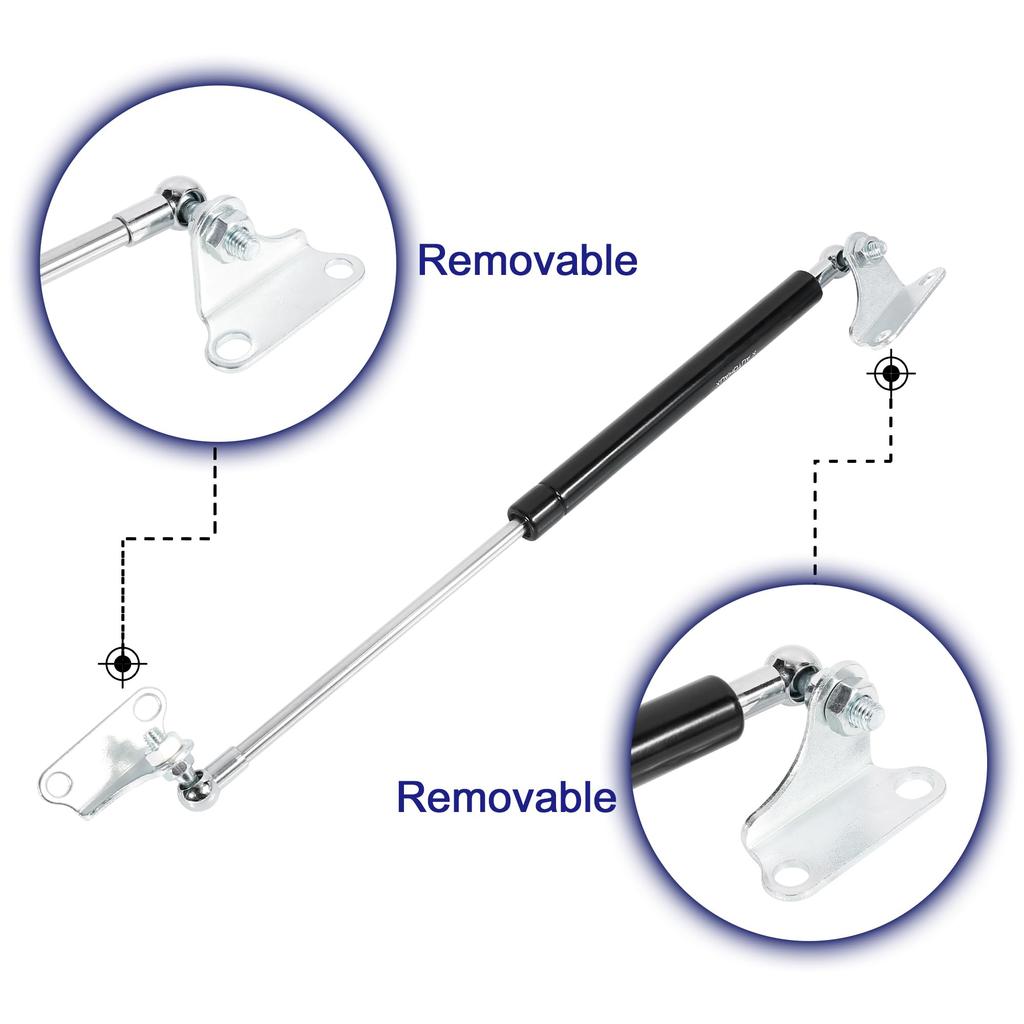 X AUTOHAUX Gas Gas Damper for Furniture Lift Car Hood Load for Universal Gas Spring Hood Damper for Wall Motorcycle Black Metal Mounting Brackets and