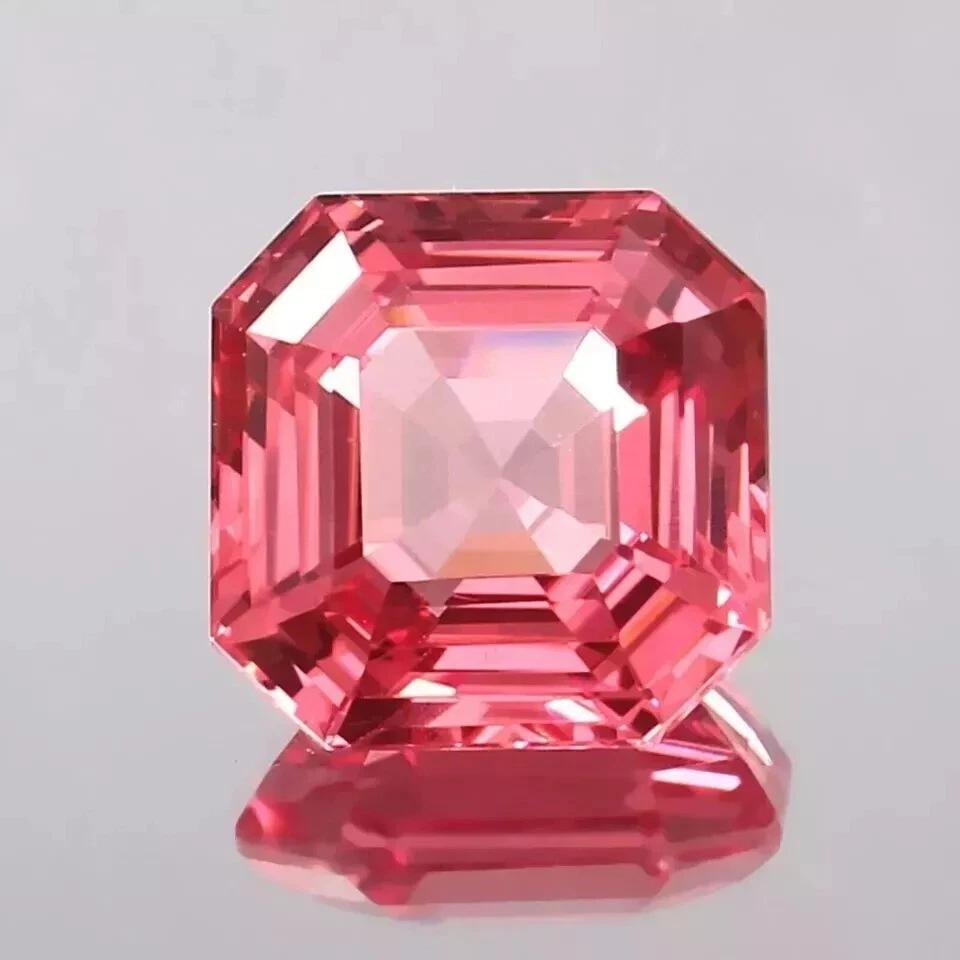 15.60 Ct Natural Padparadscha Sapphire Asscher Fabulous Certified Gemstone