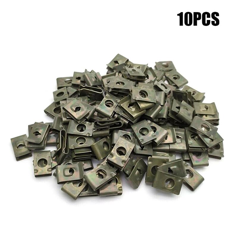10/20/30/40 Stück Auto-Schraubenbasis U-Klammer Auto-Modifikation Befestigungselement Metall Kotflügel Stoßstange Schutzklammer Auto-Innenzubehör