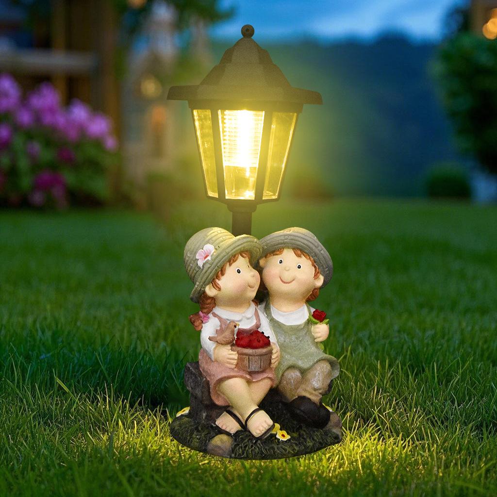 JYL TS/116,New Resin Angel Figurine Solar Outdoor Light for Garden Lawn Waterproof American Craft