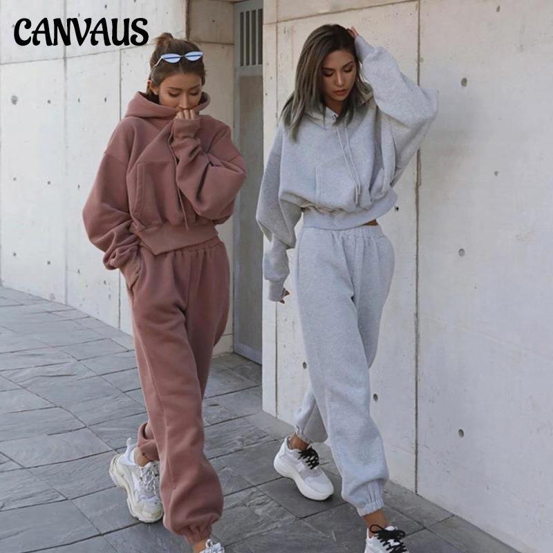 

Мода Solid Two Piece Sets Осень зима женский новый повседневный свитер спортивный костюм женский свитшот костюм