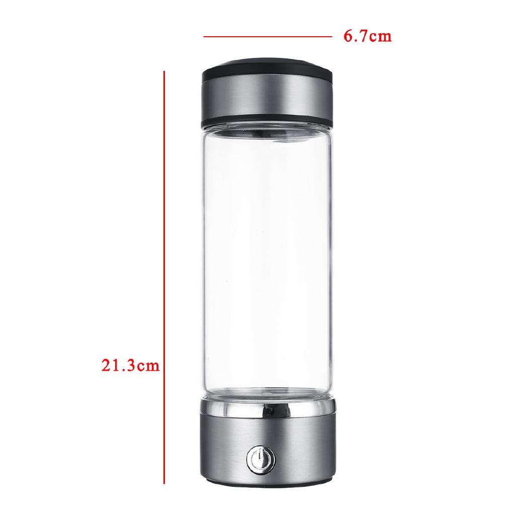 Bottiglia di ionizzatore d'acqua portatile ricaricabile con ioni negativi da 420 ml, generatore di tazze ricco di idrogeni, creatore alcalino