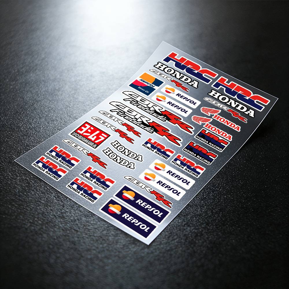 

For HONDA Reflective motorcycle stickers, 3M safety warning at night in the dark scooter helmets 20x30cm