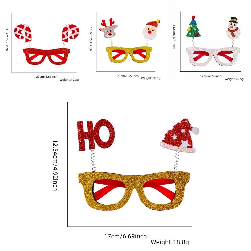 Festive Glasses Christmas For Kids And Adults Featuring Santa Reindeer Designs Snowman