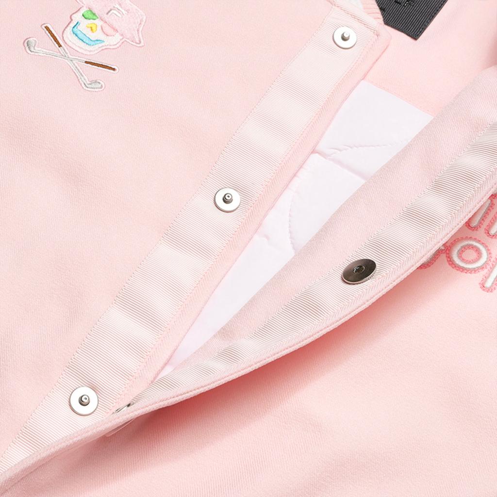 Fila X Shelby And Sandy Golf Series Personalized Trendy Comfortable Versatile Casual Sports Warm Loose Baseball Cotton Jacket A11W545708FPK