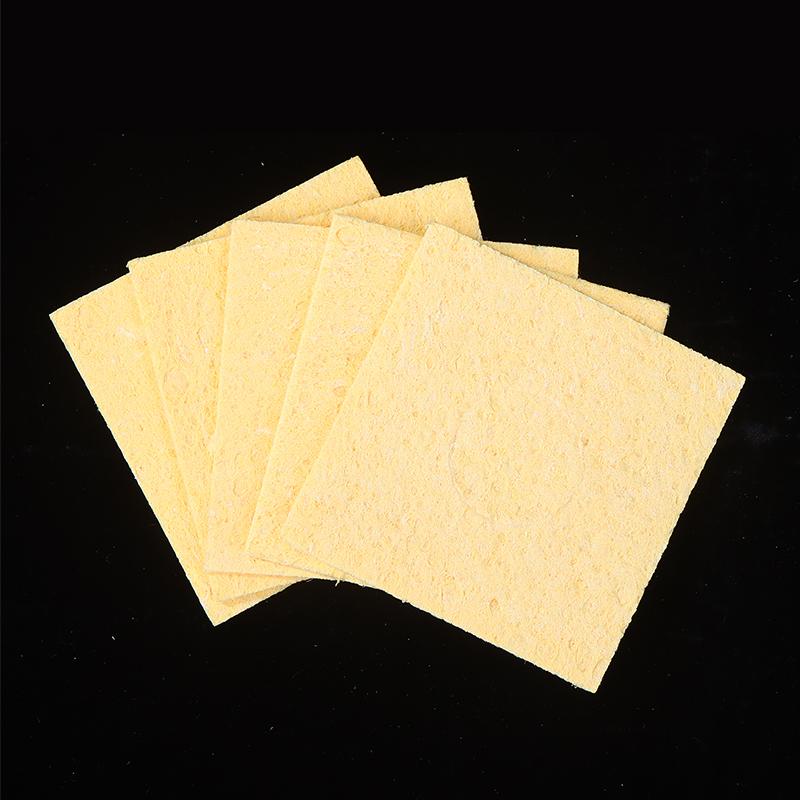 5Pcs 6*6Cm Soldering Yellow Clean Sponge Solder Tip Cleaning Sponges Cleaner Pads Desoldering Soldering Iron Accessories