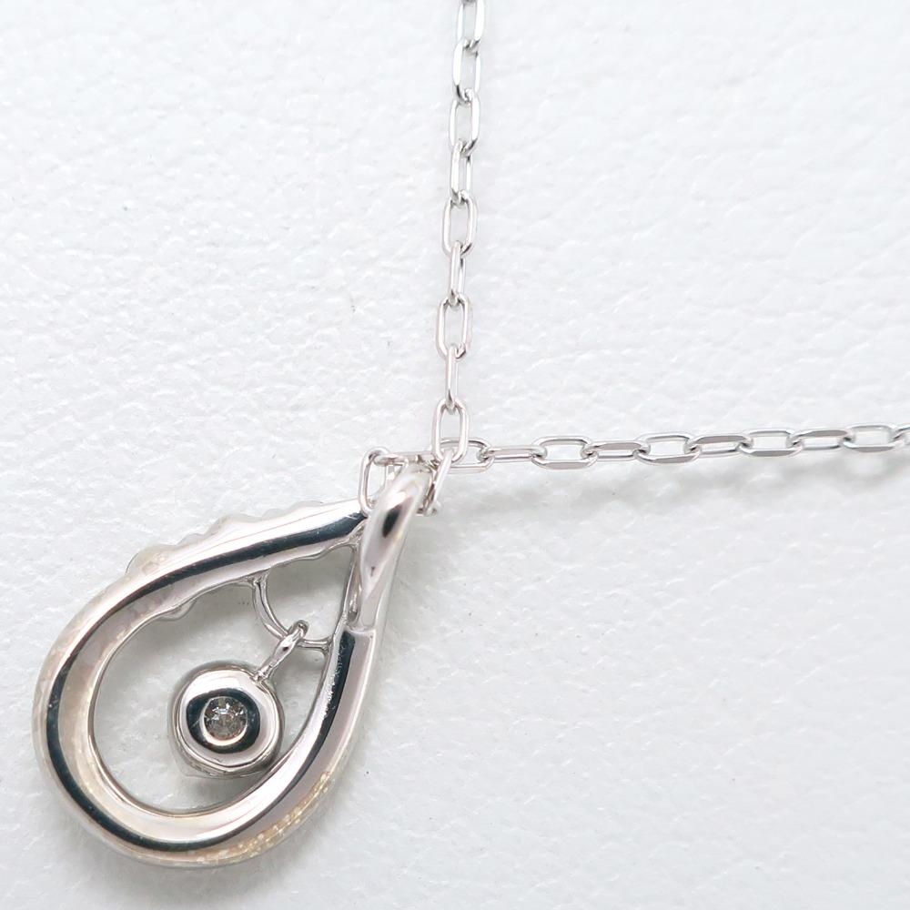 4℃ teardrop Necklace 2018 Christmas Limited K10 white gold 1.2g Women Used