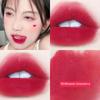 Lip Lacquer Velvet Matte Finish White and Non-Fading No Stain on Cup Waterproof Lipstick Student Party Plain Caramel Chestnut Color