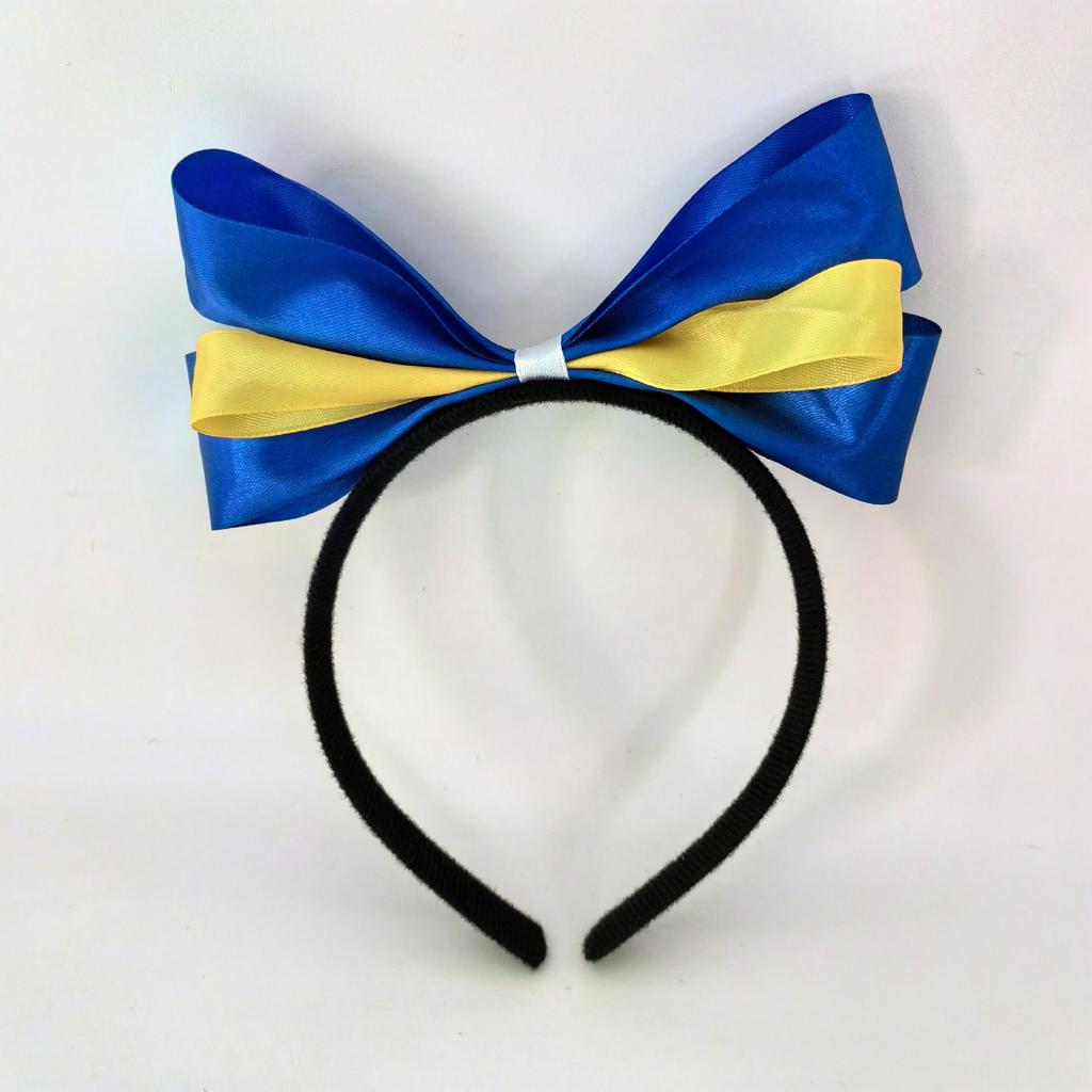 Bow Headband European Cup Fan Flag Cheering World Color Blocked Ribbon Party