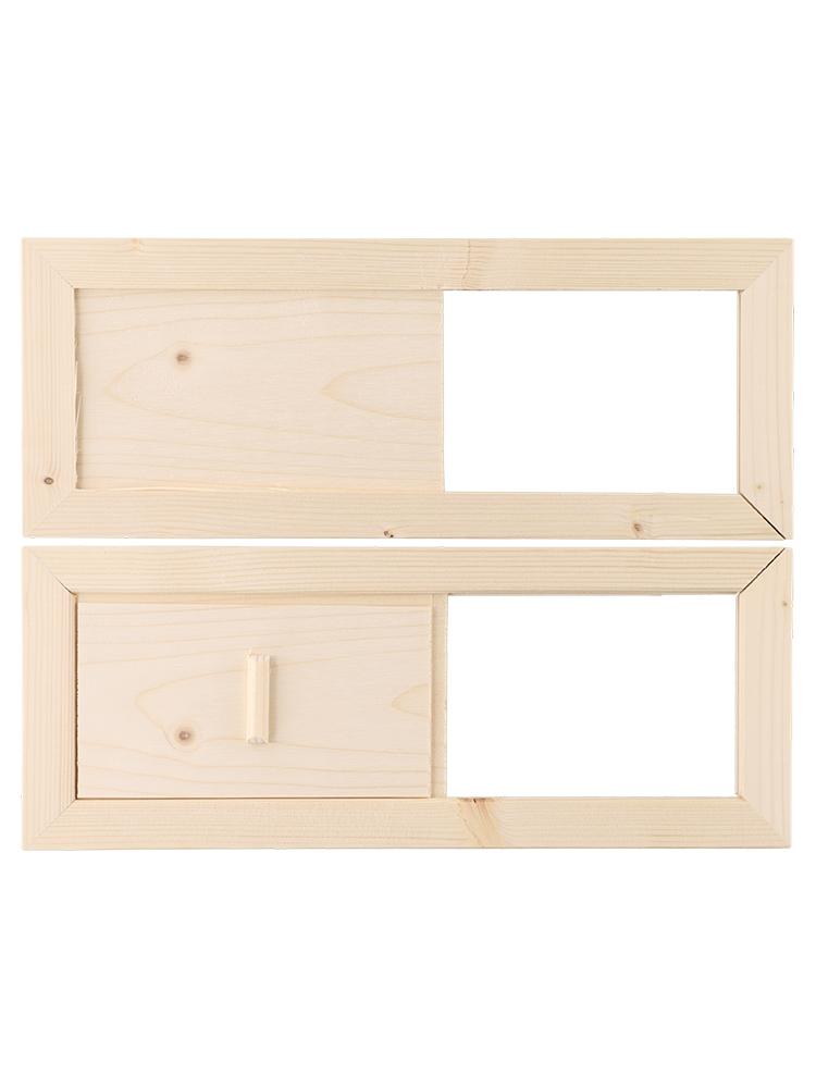 Exhaust Air Slide Steam Room Ventilation Flap Wood Valves