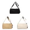 Corduroy Small Shoulder Bag With Zipper Closure For Daily Urban Style Accessory