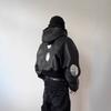 Veste oversize vintage Y2K en cuir PU avec design color block à capuche Vêtement d'extérieur unisexe
