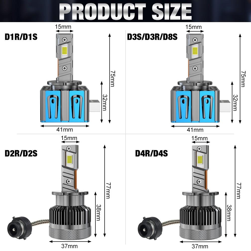 2 Stück 60000Lm D3S LED Scheinwerferlampen D1S D2S D4S D8S D1R D2R D3R D4R D8R Turbo LED CSP Lichter Für BMW Benz Volvo Lampe Canbus 120W Scheinwerfer 6500K Weiß