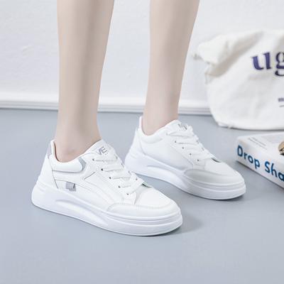 Madingi moteriški batai Vasariniai kvėpuojantys balti sportbačiai storu padu platforma Tenisas Moteriški bėgimo bateliai Moteriški laisvalaikio sportbačiai