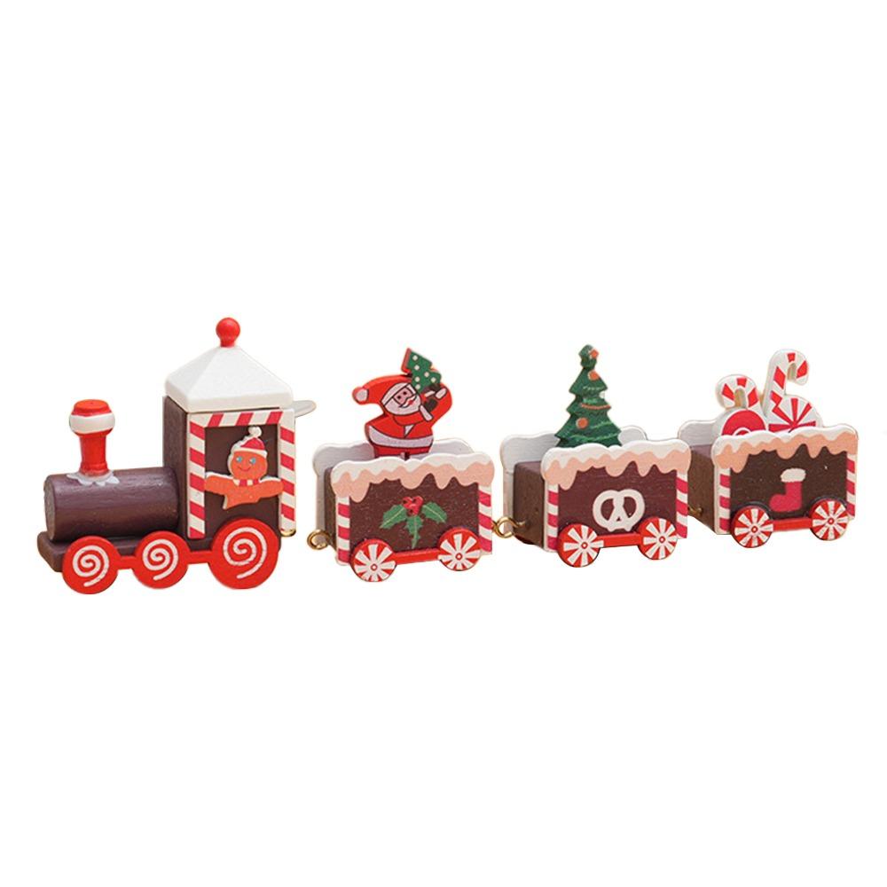 Multicolor Christmas Train Cartoon Animal Mini Christmas Tree Train  Ornament