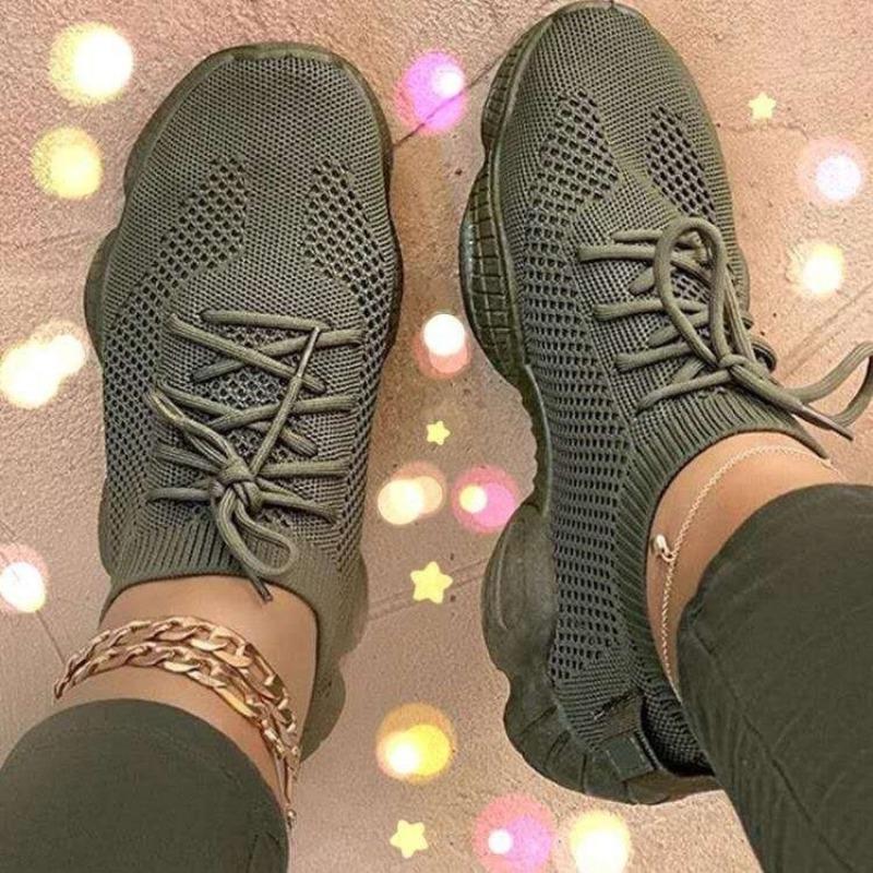 Fashion Shoes Woman New Comfort Elegant Tennis Female Loafers Casual Sneaker Round Toe Flats Mesh Footwear Fat Foot Couple Running Shoes