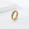 Unisex Titanium Steel Woven Chain Ring - High-End European & American Trend