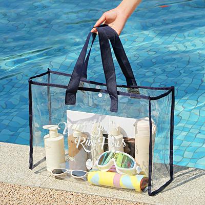 1PC Toiletrie Organizer Cosmetic Storage Pouch Beach Bag Transparent Travel Bag Large Capacity