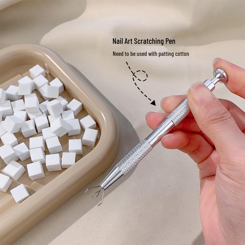 Mini Tofu Sponge Set for Nail Art & Makeup: Gradient, Smudge, Blush, Concealer Tool