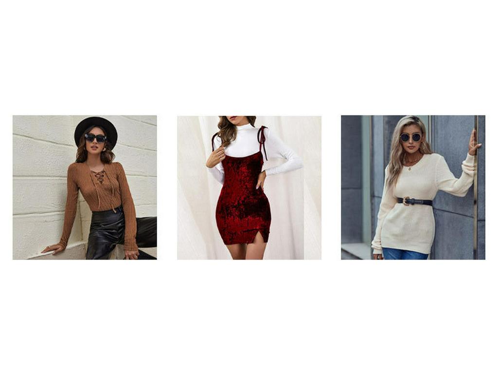 2024 Spring/Summer Women's Slim-Fit Long-Sleeve Square-Neck Pullover Knitted Top