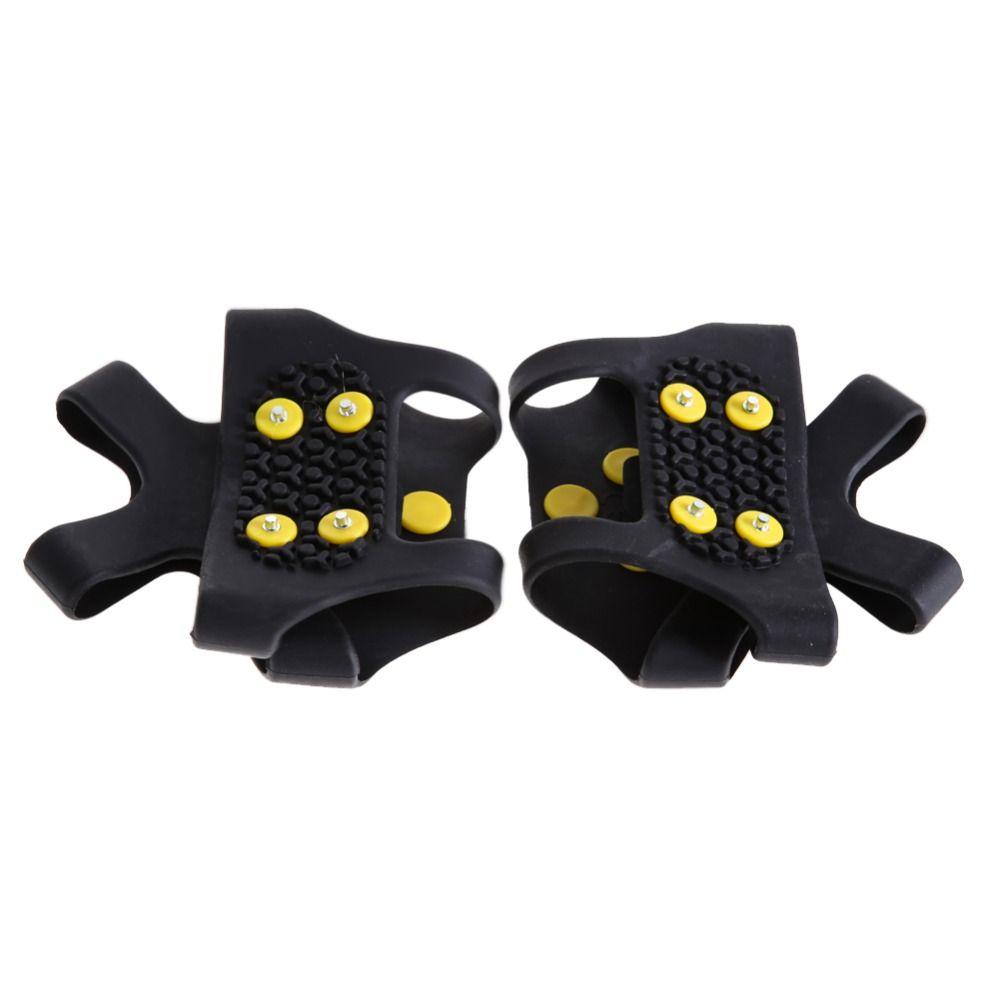 1Pair 10 Studs Anti-Skid Snow Ice Gripper Climbing Shoe Spikes Grips Cleats Overshoes Crampons Spike Shoes Crampon S/M/L
